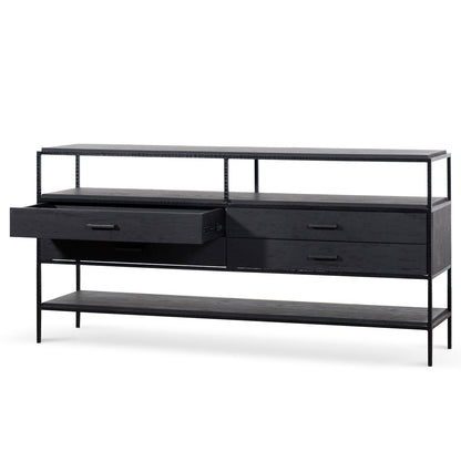 Arron 1.6m Sideboard Unit - Full Black