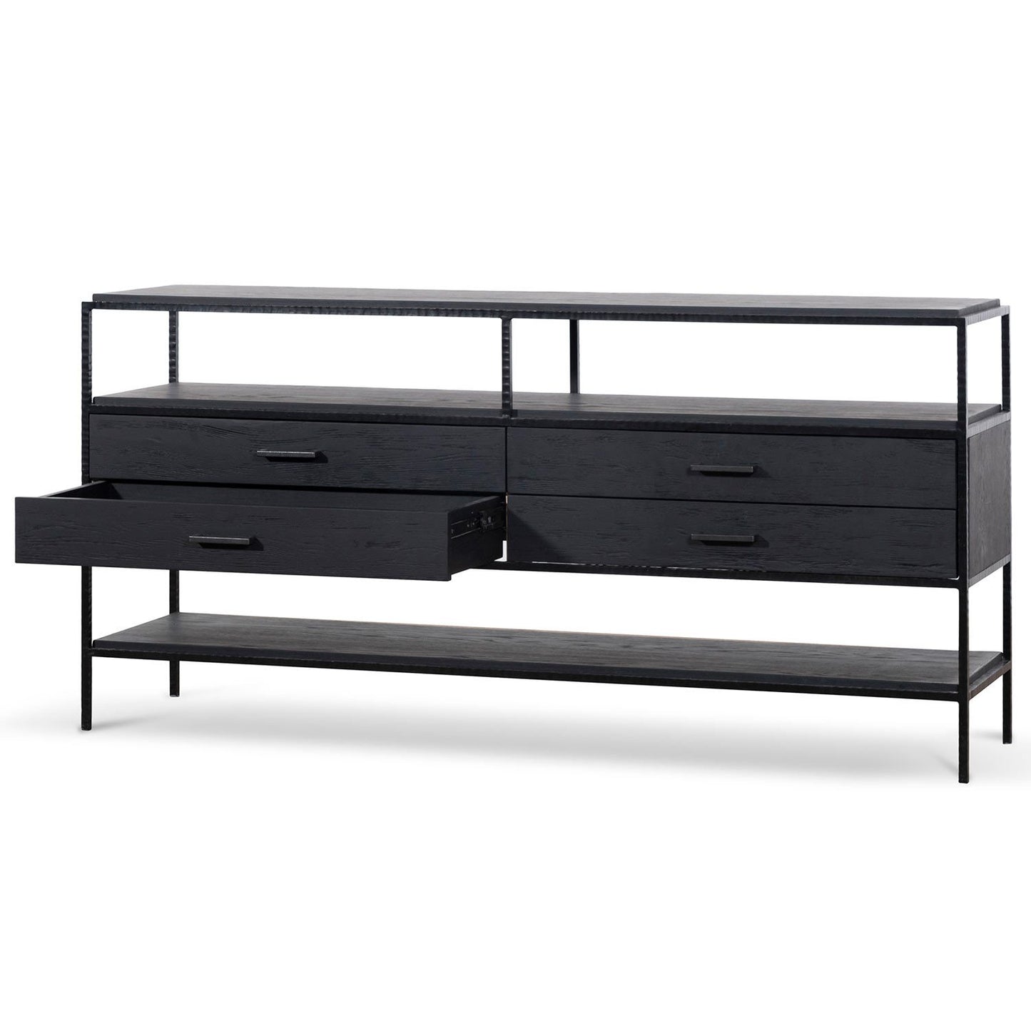 Arron 1.6m Sideboard Unit - Full Black