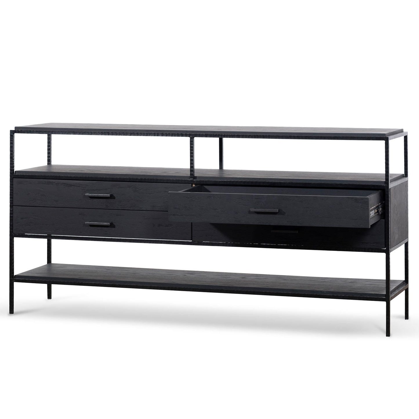 Arron 1.6m Sideboard Unit - Full Black