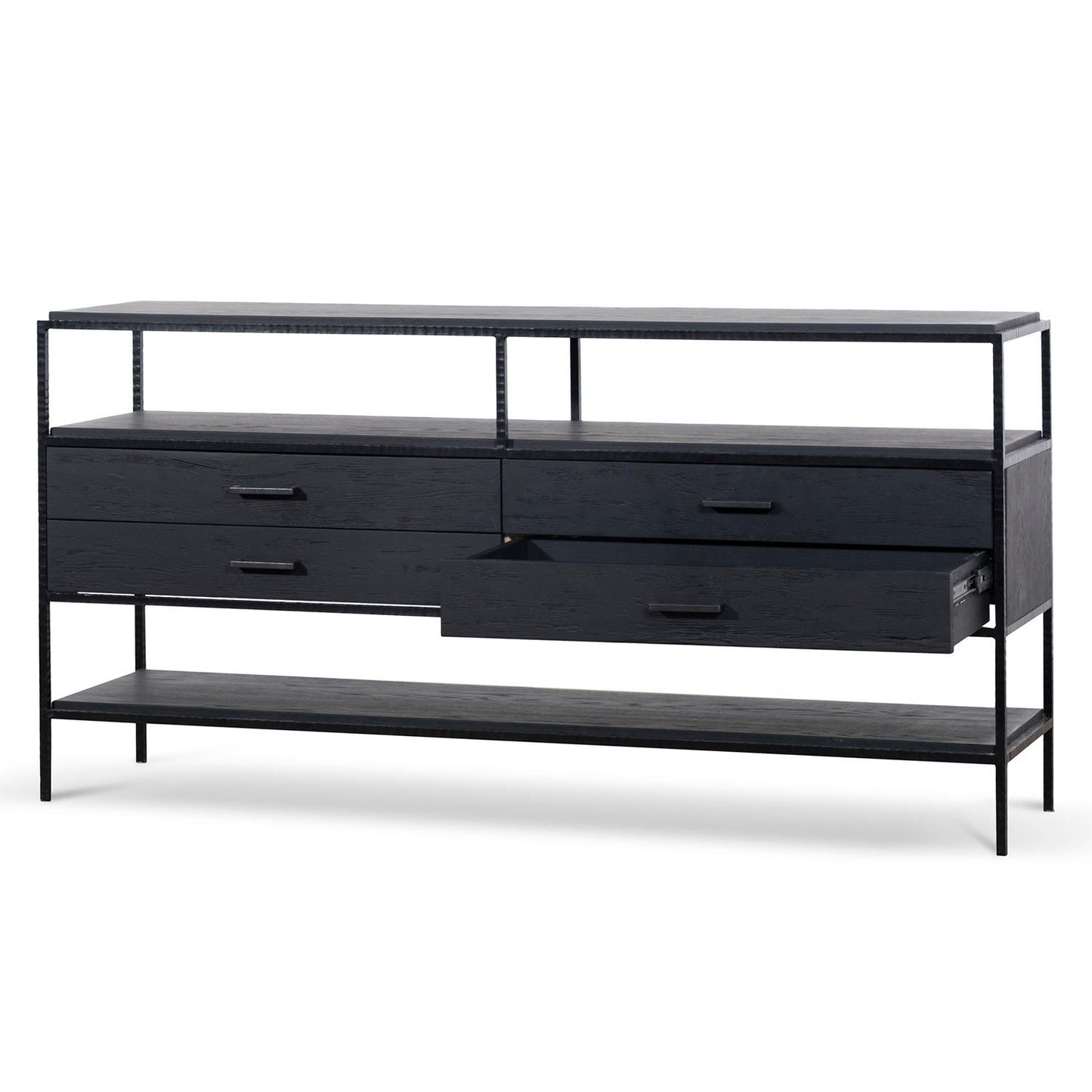 Arron 1.6m Sideboard Unit - Full Black