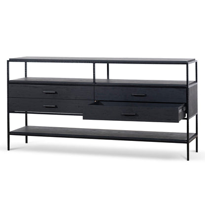 Arron 1.6m Sideboard Unit - Full Black