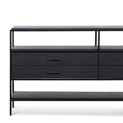Arron 1.6m Sideboard Unit - Full Black