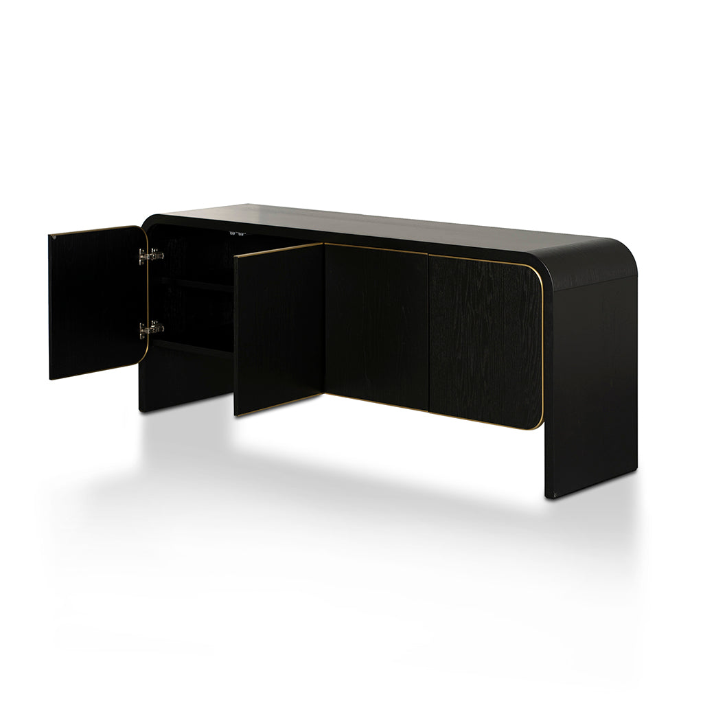 Boran 2m Buffet Unit - Textured Espresso Black