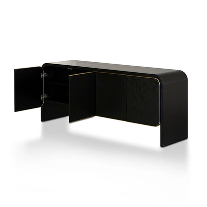 Boran 2m Buffet Unit - Textured Espresso Black