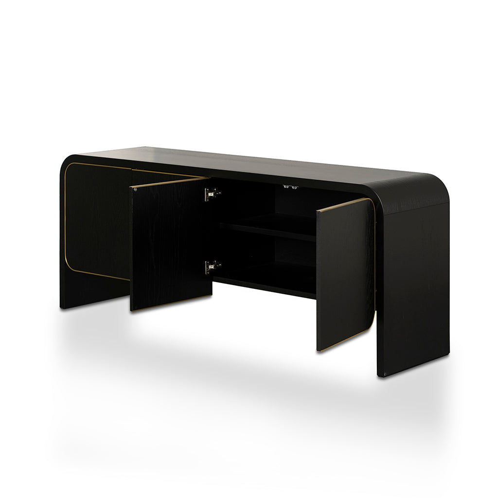 Boran 2m Buffet Unit - Textured Espresso Black