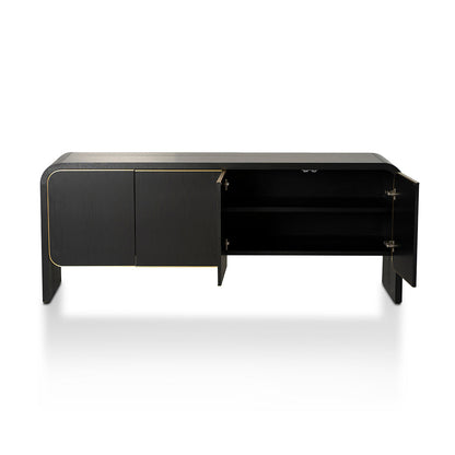 Boran 2m Buffet Unit - Textured Espresso Black
