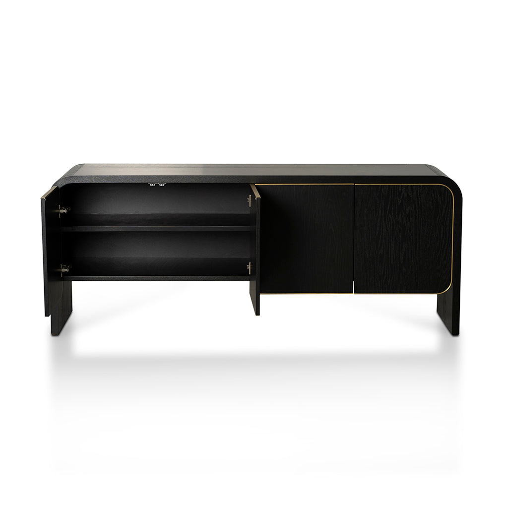 Boran 2m Buffet Unit - Textured Espresso Black