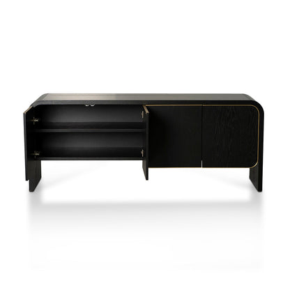 Boran 2m Buffet Unit - Textured Espresso Black