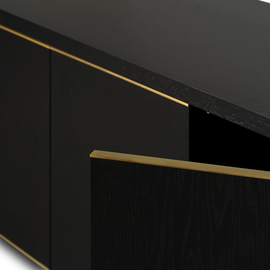 Boran 2m Buffet Unit - Textured Espresso Black