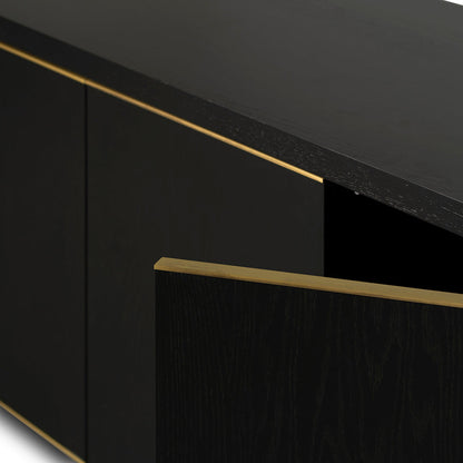 Boran 2m Buffet Unit - Textured Espresso Black