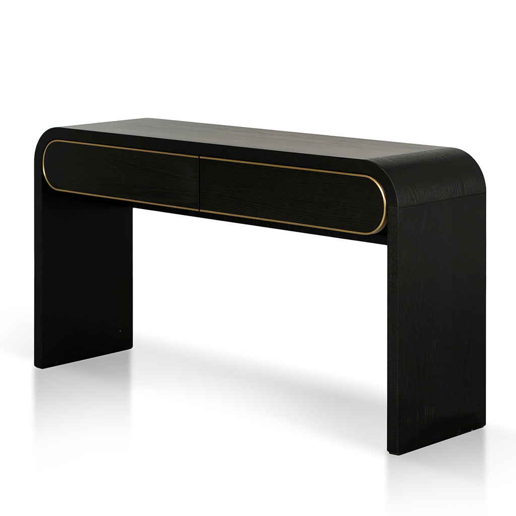 Boran 1.5m Console Table - Textured Espresso Black