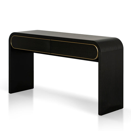 Boran 1.5m Console Table - Textured Espresso Black