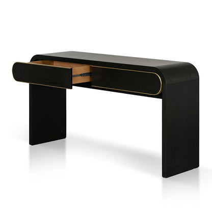 Boran 1.5m Console Table - Textured Espresso Black