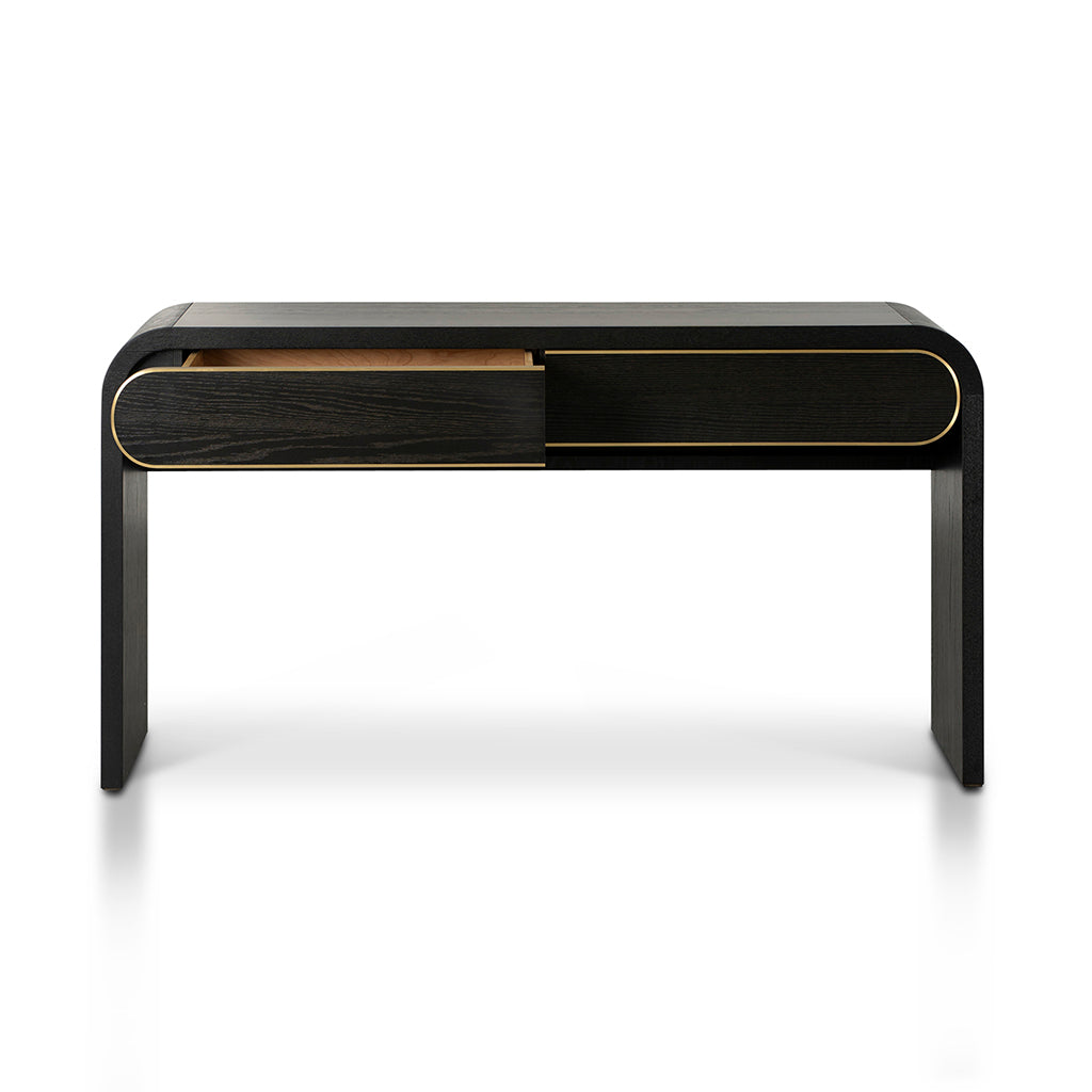 Boran 1.5m Console Table - Textured Espresso Black