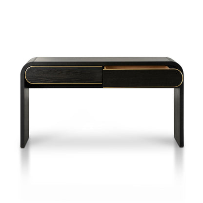 Boran 1.5m Console Table - Textured Espresso Black