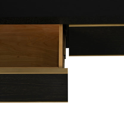 Boran 1.5m Console Table - Textured Espresso Black