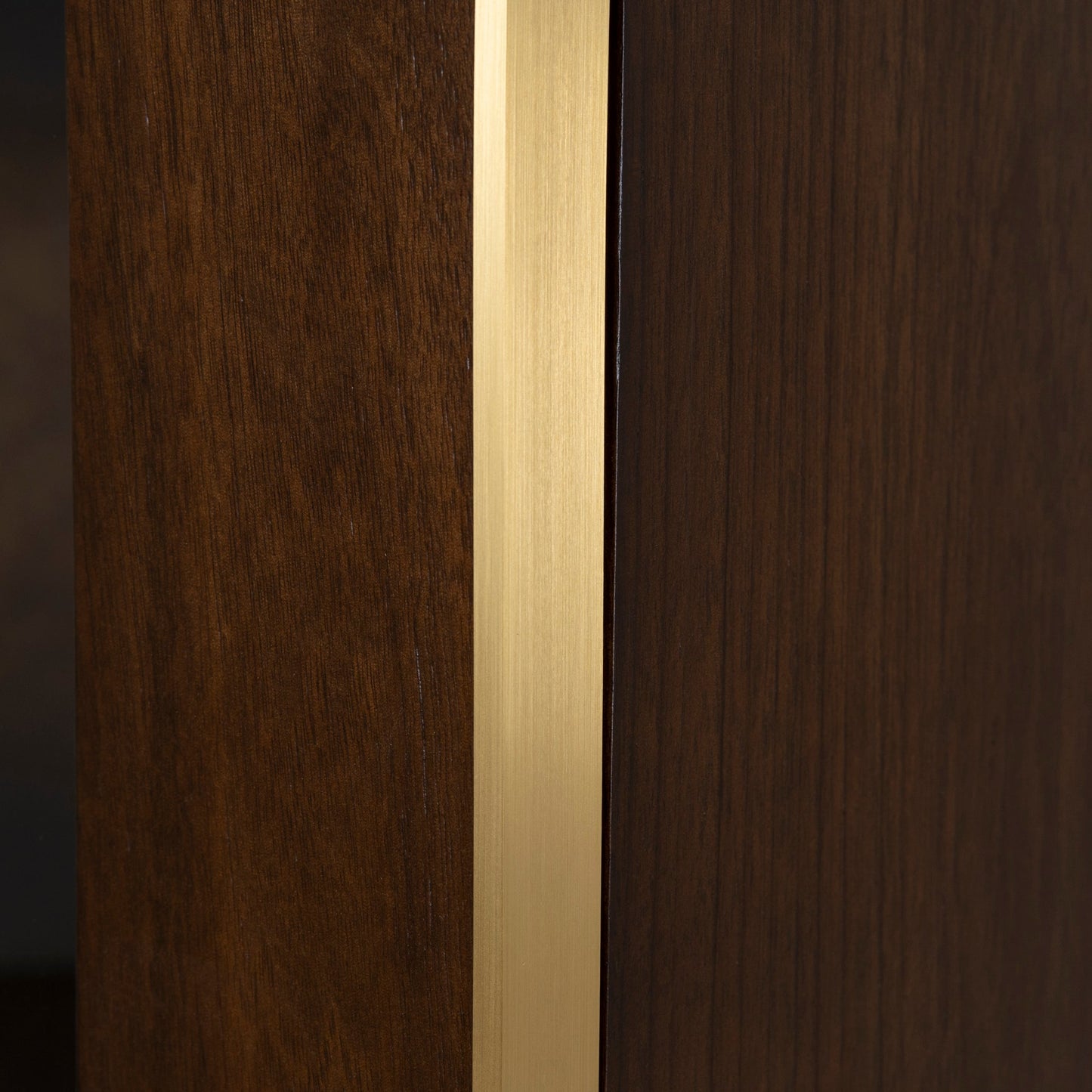 Boran 2m (H) Glass Cabinet - Walnut