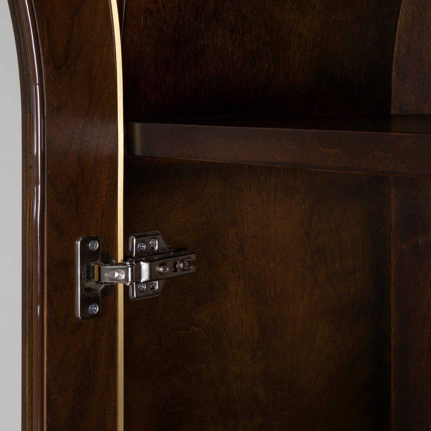 Boran 2m (H) Glass Cabinet - Walnut