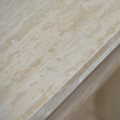Agosti Travertine Marble 1.22m Console Table - White Wash