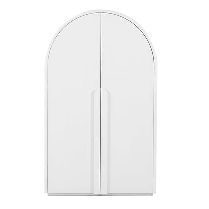Alora 150cm (H) Ash Curve Cabinet - White