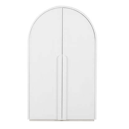 Alora 150cm (H) Ash Curve Cabinet - White
