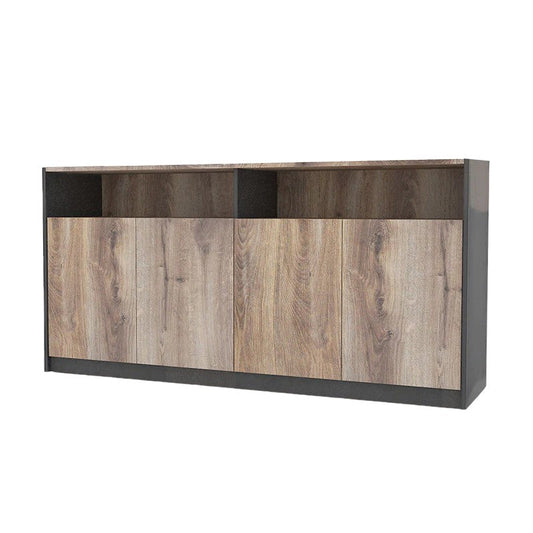 Alya 1.57m Credenza Cabinet - Warm Oak & Black