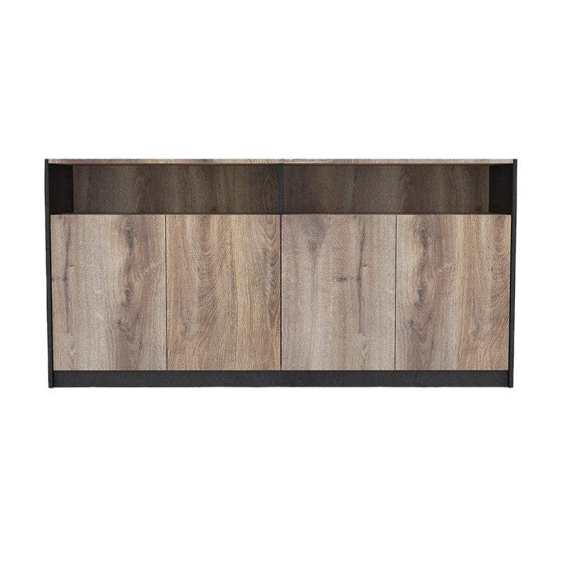 Alya 1.57m Credenza Cabinet - Warm Oak & Black