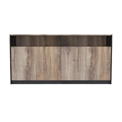 Alya 1.57m Credenza Cabinet - Warm Oak & Black