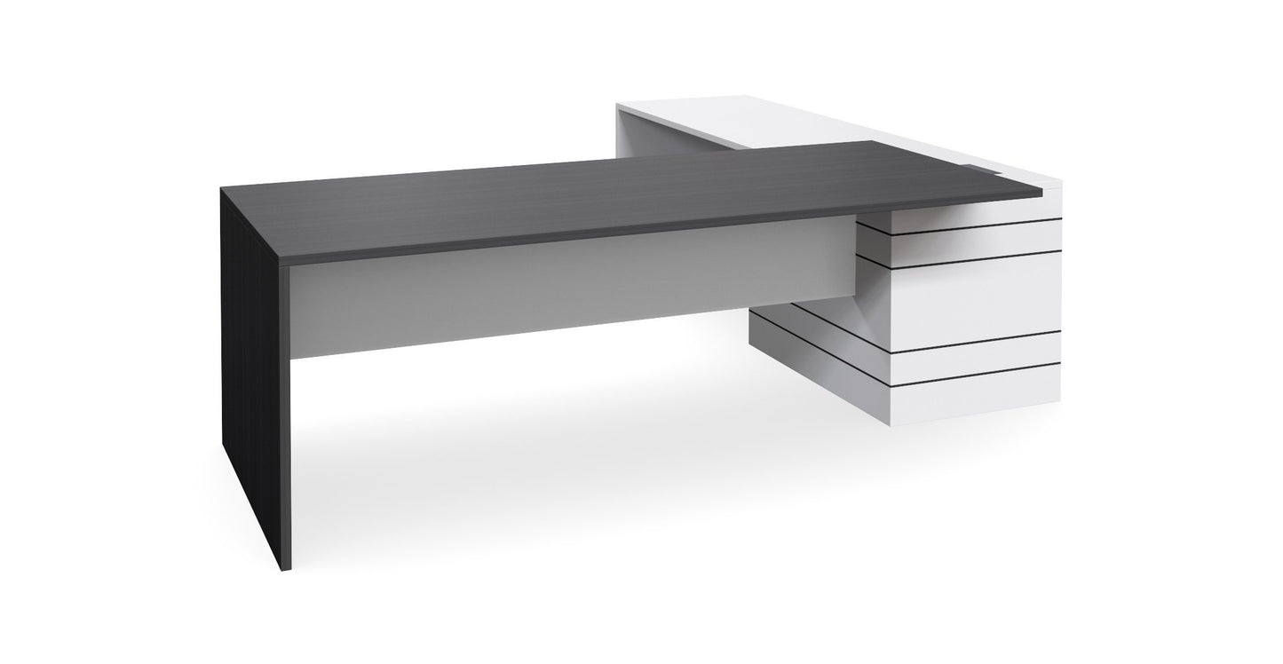 Custom Envoy 2.4m Executive Office Desk - Left Return