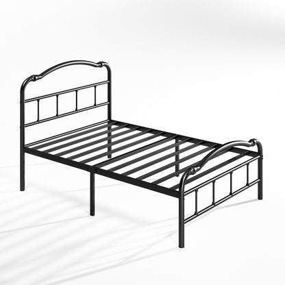 14 In High Heavy Duty Metal Bed Frame with Vintage Style, Supports Up To 2500lbs, Easy Assembly and No Squeak