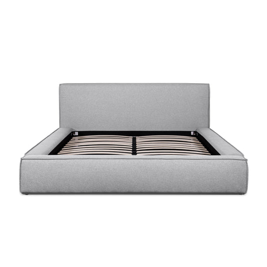 Castillo Fabric King Bed Frame - Pearl Grey