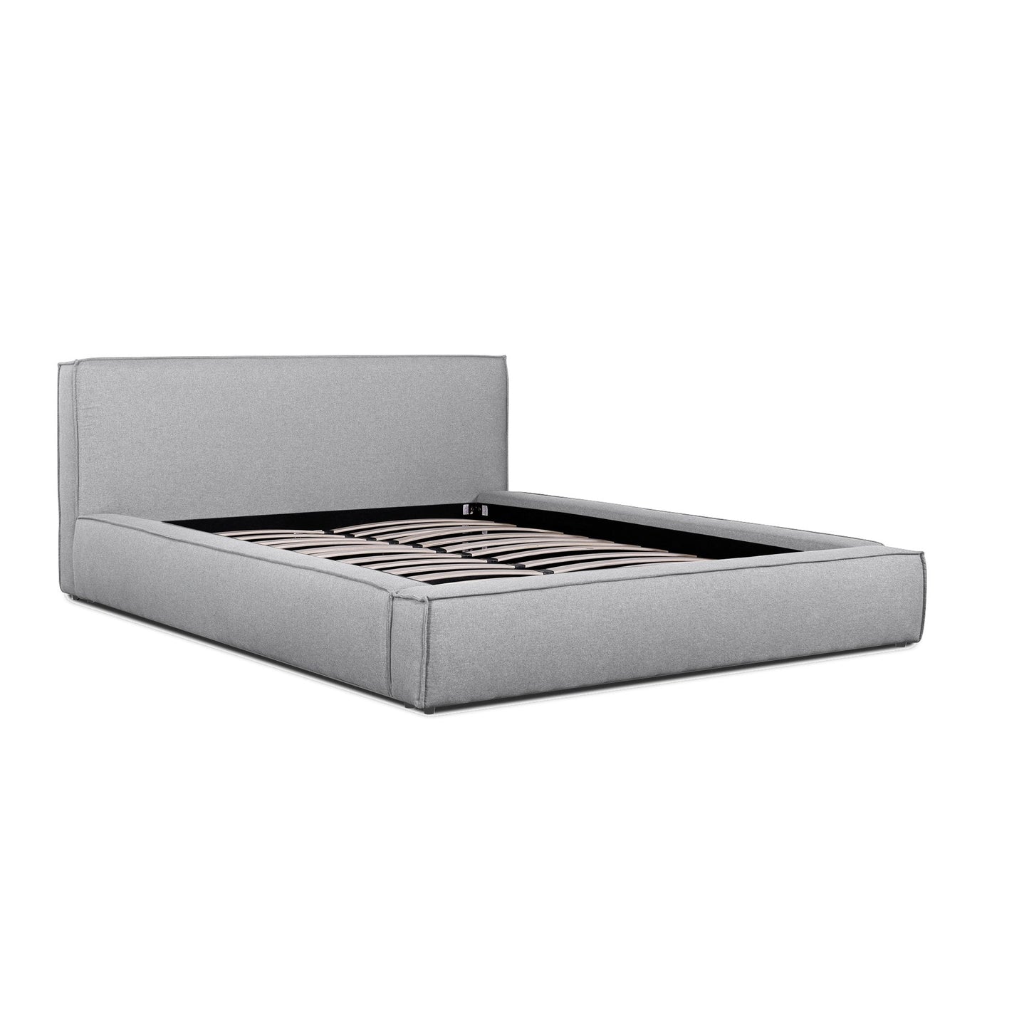 Castillo Fabric King Bed Frame - Pearl Grey