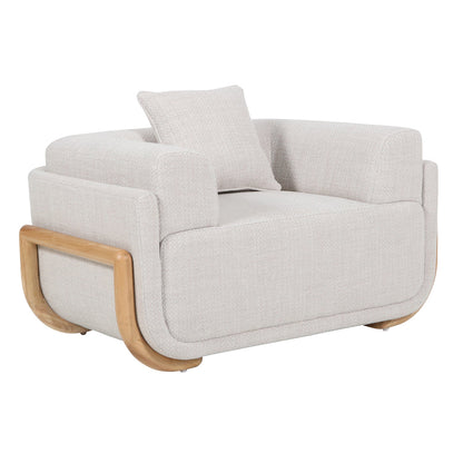 Block Armchair - Beige Linen