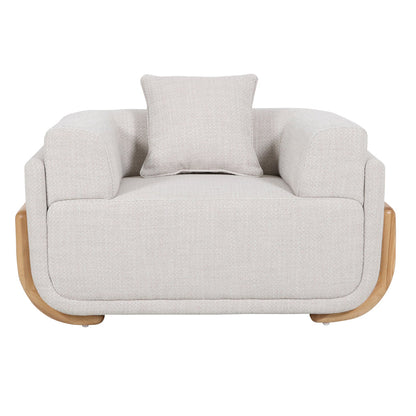 Block Armchair - Beige Linen