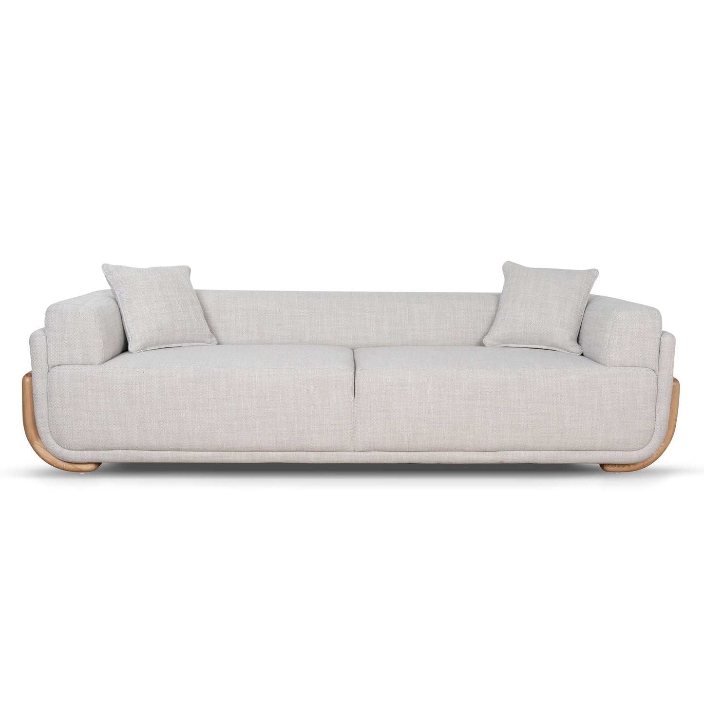 Block 3 Seater Sofa - Beige Linen