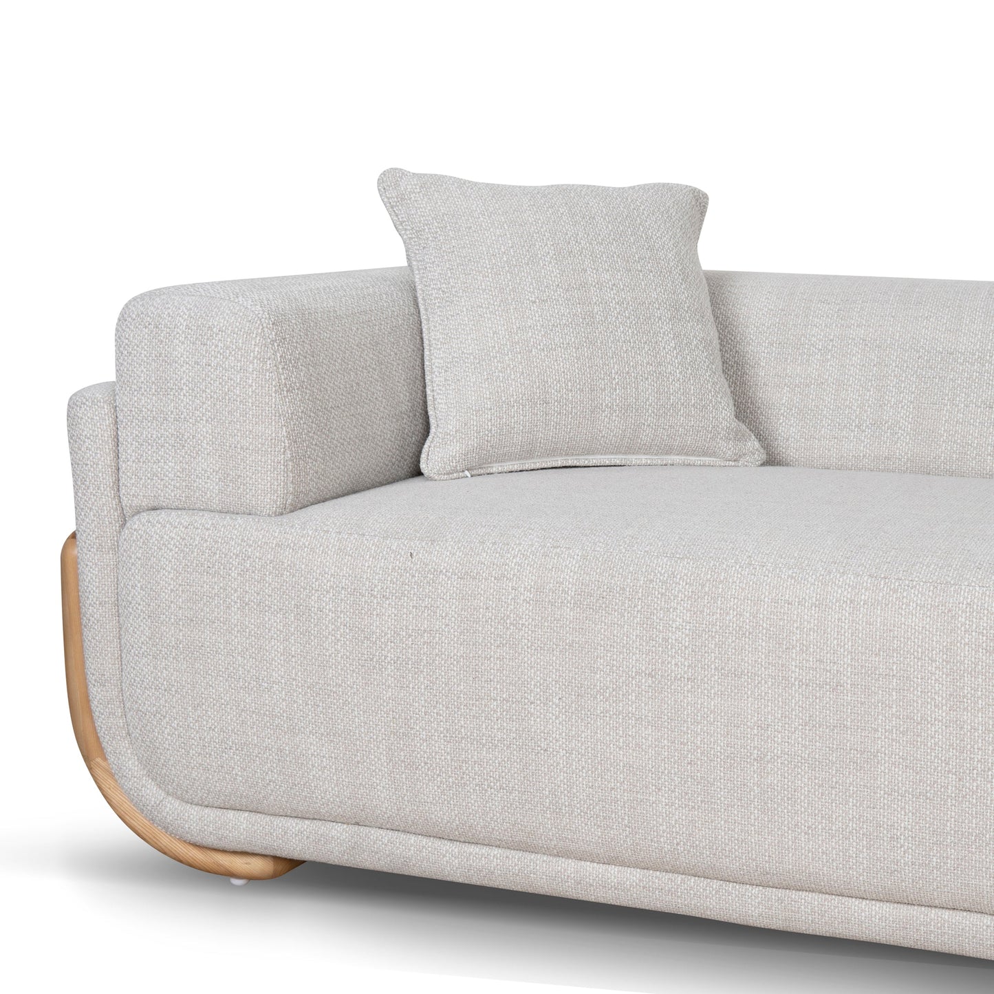 Block 3 Seater Sofa - Beige Linen