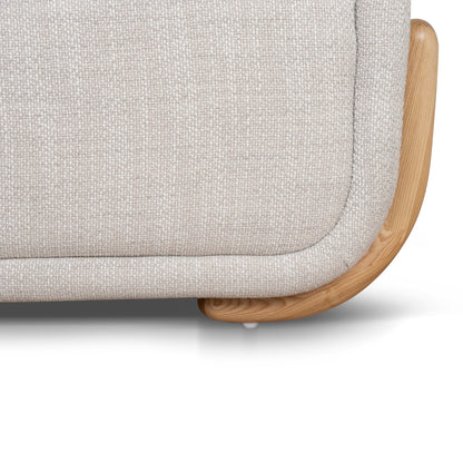Block 3 Seater Sofa - Beige Linen