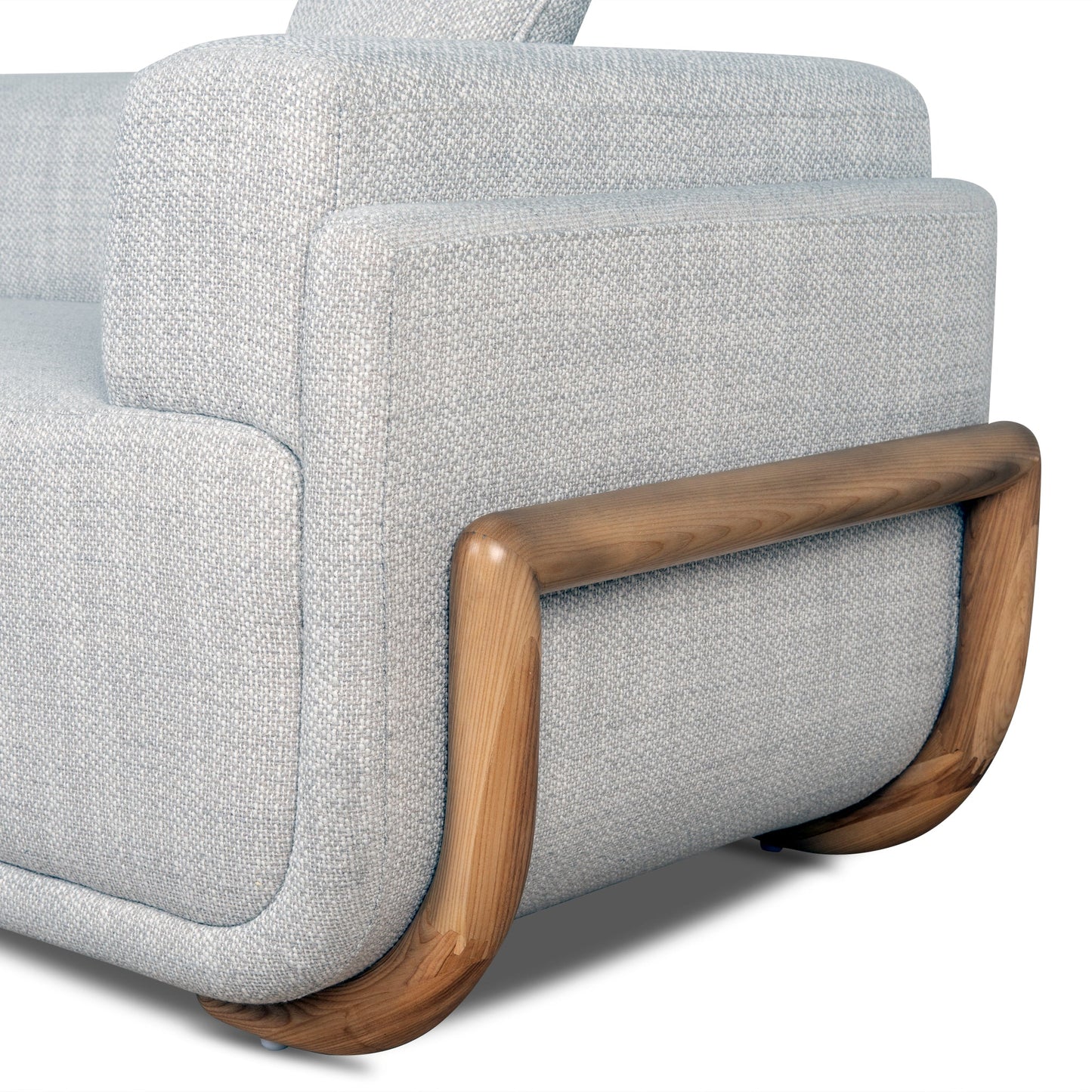 Block 3 Seater Sofa - Beige Linen