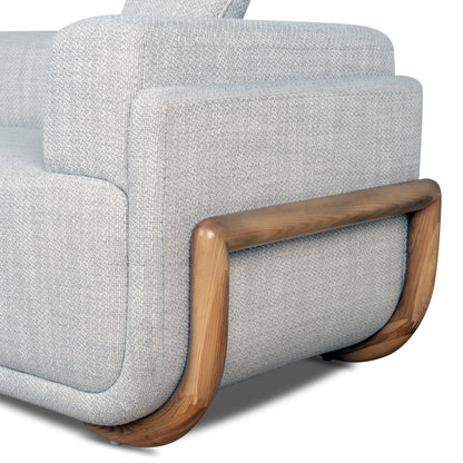 Block 3 Seater Sofa - Beige Linen