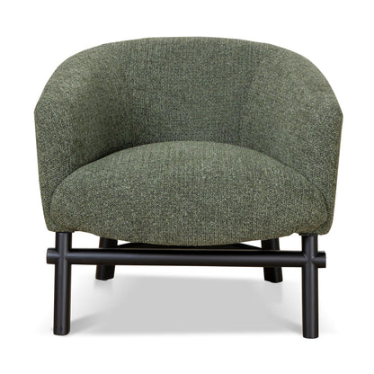 Amity Fabric Armchair - Coral Dark Green