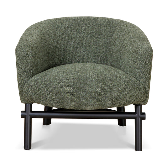 Amity Fabric Armchair - Coral Dark Green