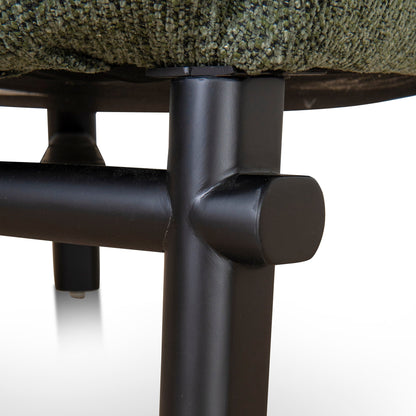 Amity Fabric Armchair - Coral Dark Green