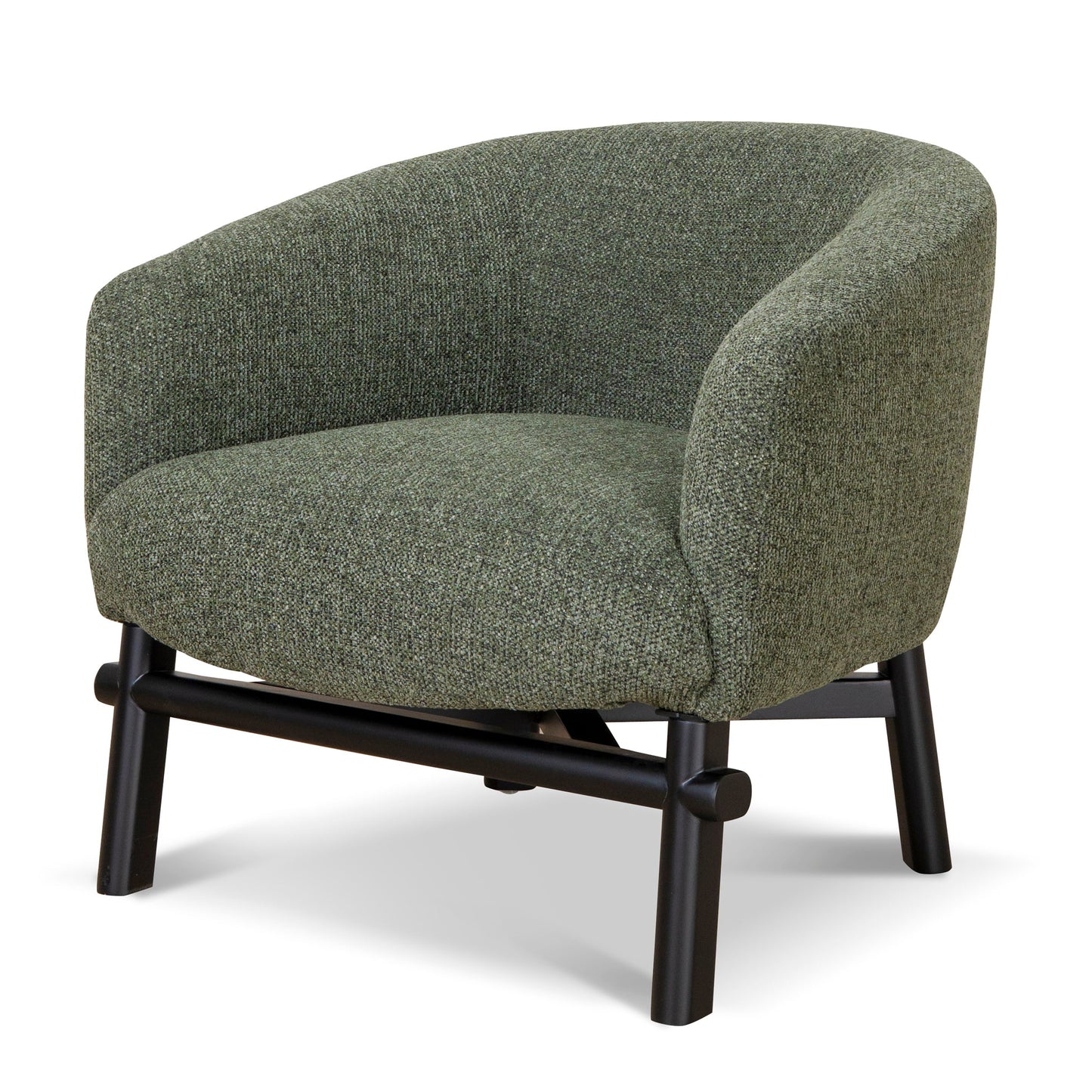 Amity Fabric Armchair - Coral Dark Green