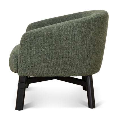 Amity Fabric Armchair - Coral Dark Green