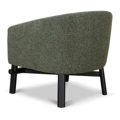 Amity Fabric Armchair - Coral Dark Green