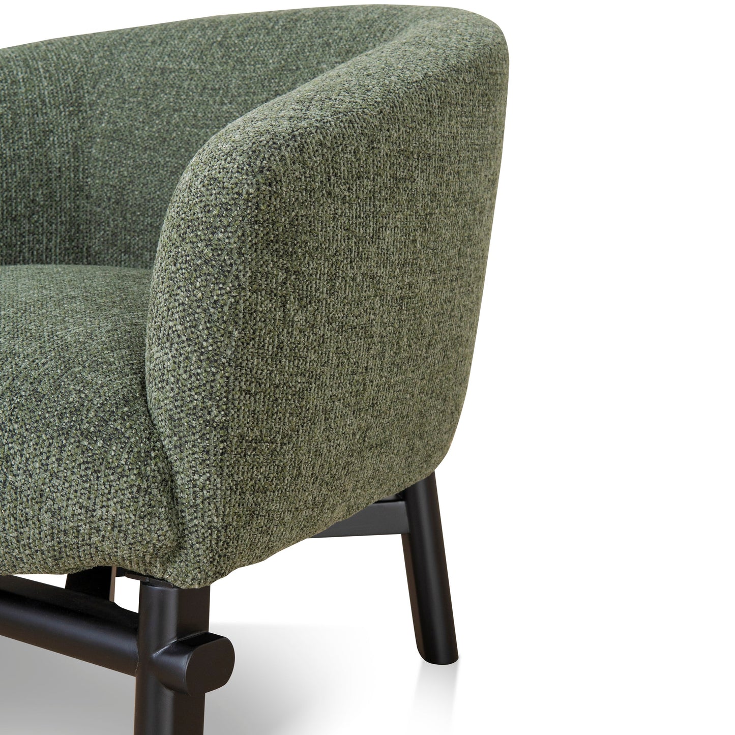 Amity Fabric Armchair - Coral Dark Green