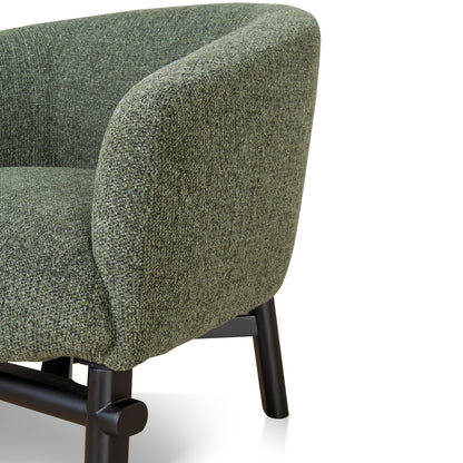 Amity Fabric Armchair - Coral Dark Green