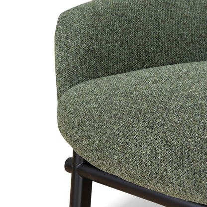 Amity Fabric Armchair - Coral Dark Green