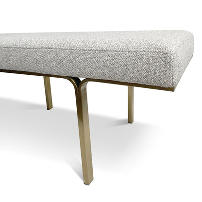 Brittan 1.5m Brushed Gold Ottoman - Clay Grey