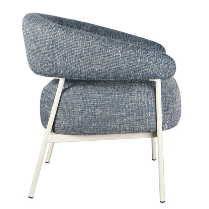 Asika Fabric Armchair - Prussian Blue